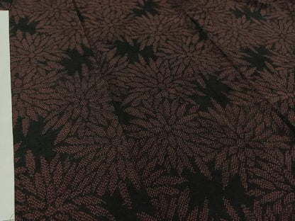 平和屋着物▽結城紬 単衣 花尽くし 正絹 逸品 AAAZ2326jh