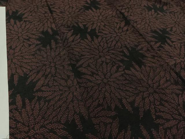 平和屋着物▽結城紬 単衣 花尽くし 正絹 逸品 AAAZ2326jh