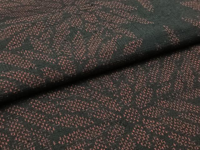 平和屋着物▽結城紬 単衣 花尽くし 正絹 逸品 AAAZ2326jh