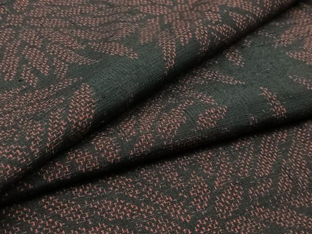 平和屋着物▽結城紬 単衣 花尽くし 正絹 逸品 AAAZ2326jh