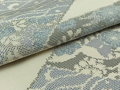 平和屋着物▽本場大島紬 単衣 切嵌流水花文 正絹 逸品 AAAZ2327jh