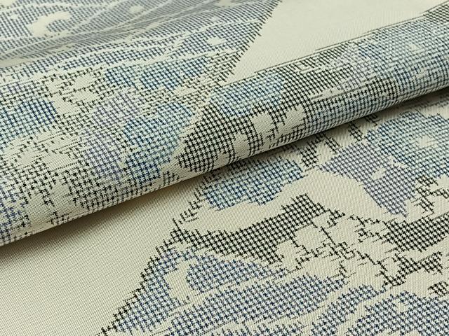 平和屋着物▽本場大島紬 単衣 切嵌流水花文 正絹 逸品 AAAZ2327jh