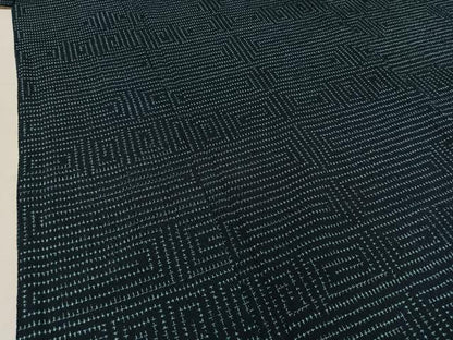 平和屋着物▽本塩沢 単衣 幾何学文様 正絹 逸品 AAAZ2329jh