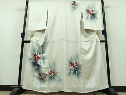 平和屋着物▽訪問着 単衣 枝花文 暈し染め 正絹 逸品 AAAZ2337jh