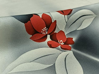 平和屋着物▽訪問着 単衣 枝花文 暈し染め 正絹 逸品 AAAZ2337jh