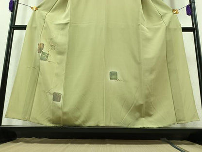 平和屋着物▽訪問着 単衣 刺繍 瓢箪 暈し染め 金彩 正絹 逸品 AAAZ2340jh