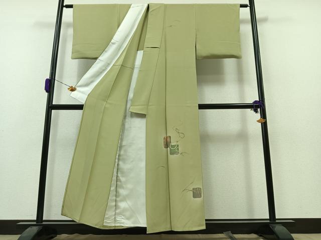 平和屋着物▽訪問着 単衣 刺繍 瓢箪 暈し染め 金彩 正絹 逸品 AAAZ2340jh