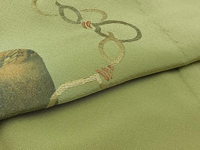 平和屋着物▽訪問着 単衣 刺繍 瓢箪 暈し染め 金彩 正絹 逸品 AAAZ2340jh