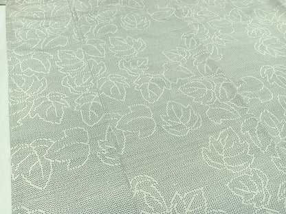 平和屋着物▽上質な紬 単衣 舞葉文 正絹 逸品 AAAZ2341jh