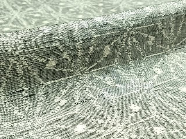 平和屋着物▽上質な紬 単衣 麻の葉文様 正絹 逸品 AAAZ2346jh