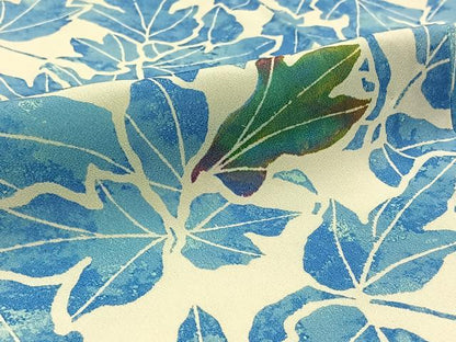 平和屋着物▽上質な小紋 単衣 草花文 正絹 逸品 AAAZ2351jh