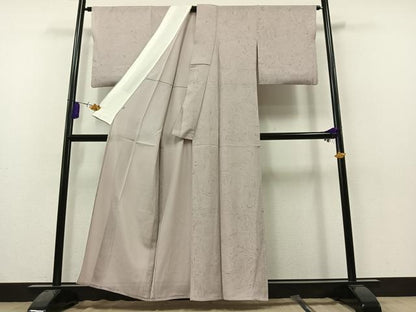 平和屋着物▽上質な小紋 単衣 流水文 正絹 逸品 AAAZ2353jh