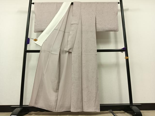 平和屋着物▽上質な小紋 単衣 流水文 正絹 逸品 AAAZ2353jh