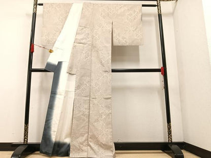 平和屋着物●本場大島紬　白大島　一元絣　麻の葉文様　正絹　逸品　AAAZ2361ph