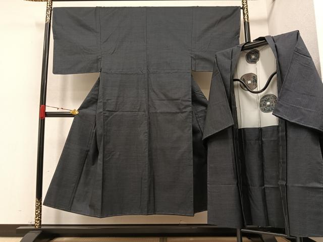 平和屋着物●男性 本場大島紬 アンサンブル 100亀甲 総詰め 正絹 逸品 未使用 AAAZ2372ph