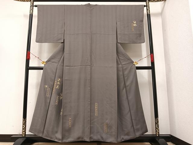 平和屋着物●訪問着 竹屋町刺繍 草花文 金彩 正絹 逸品 AAAZ2394ph