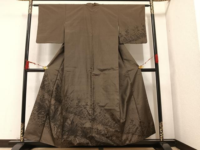 平和屋着物●本場大島紬 訪問着 草花文 正絹 逸品 AAAZ2402ph
