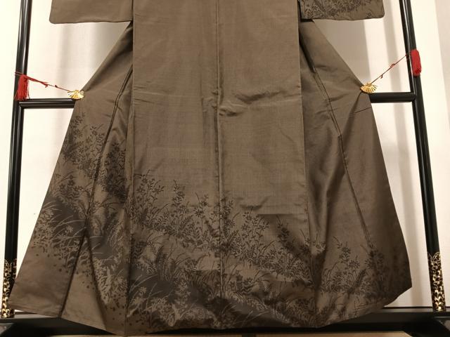 平和屋着物●本場大島紬 訪問着 草花文 正絹 逸品 AAAZ2402ph