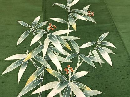 平和屋着物●訪問着　紬地　南天文　正絹　逸品　AAAZ2403ph