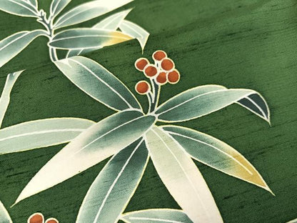 平和屋着物●訪問着　紬地　南天文　正絹　逸品　AAAZ2403ph