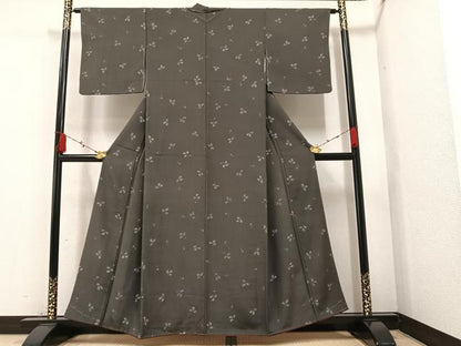平和屋着物●上質な小紋 舞桜文 正絹 逸品 AAAZ2433ph