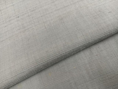 平和屋着物●結城紬 色無地 利休鼠色 正絹 逸品 AAAZ2436ph