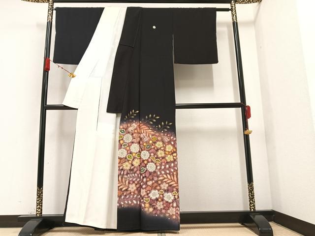 平和屋着物●豪華黒留袖　作家物　辻が花　暈し染め　金彩　正絹　逸品　AAAZ2439ph