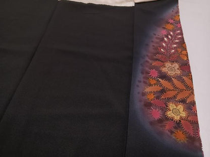 平和屋着物●豪華黒留袖　作家物　辻が花　暈し染め　金彩　正絹　逸品　AAAZ2439ph