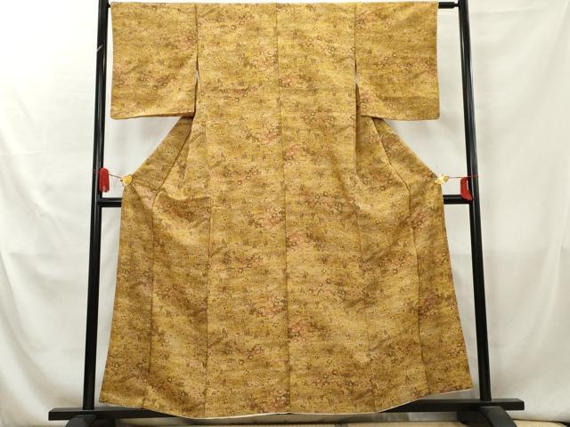 平和屋着物■小紋 風景草花文 洗える着物 AAAZ2563cs