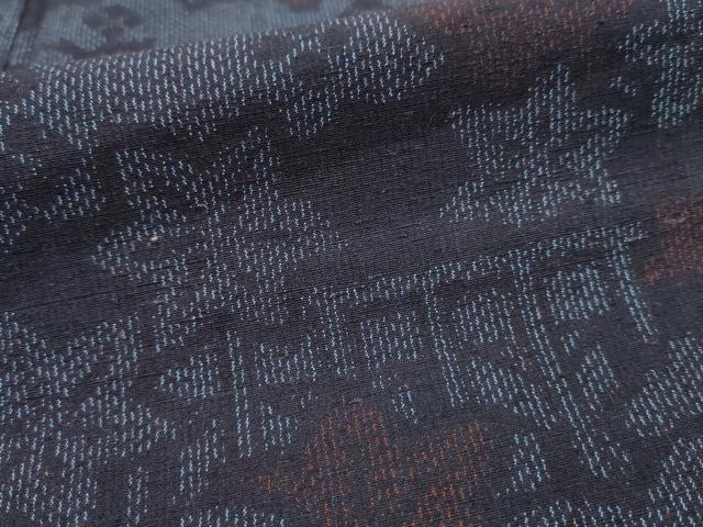 平和屋着物■上質な紬　風景楓文　正絹　逸品　AAAZ2597cs