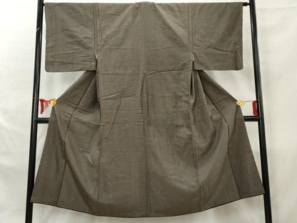 平和屋着物■男性　紬　格子　正絹　逸品　AAAZ2620cs
