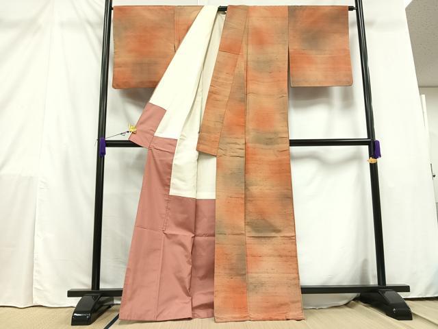 平和屋着物■上質な紬　霞文　暈し染め　正絹　逸品　AAAZ2888mf