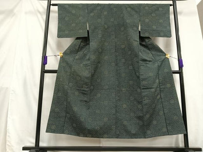 平和屋着物■上質な紬　舞花文　正絹　逸品　AAAZ2889mf