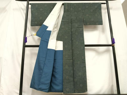 平和屋着物■上質な紬　舞花文　正絹　逸品　AAAZ2889mf
