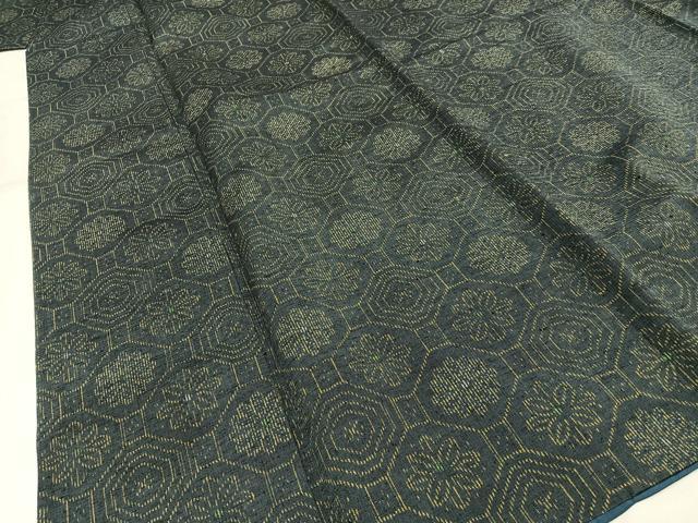 平和屋着物■上質な紬　舞花文　正絹　逸品　AAAZ2889mf
