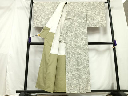 平和屋着物■上質な紬　樹林文　正絹　逸品　AAAZ2905mf