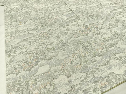 平和屋着物■上質な紬　樹林文　正絹　逸品　AAAZ2905mf