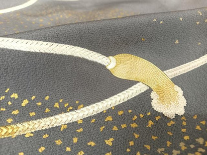 平和屋着物●人間国宝　福田喜三郎　訪問着　刺繍　組紐　暈し染め　金糸　金彩　三越扱い　正絹　逸品　未使用　AAAZ3021np