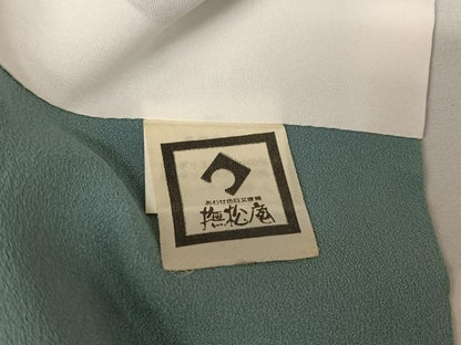 平和屋着物●撫松庵　綿　小紋　孔雀草花文　洗える着物　AAAZ3023np