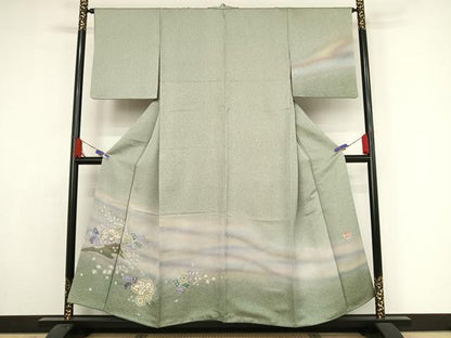 平和屋着物●久保田一竹 幻の辻が花 訪問着 絞り 暈し染め 阪急百貨店扱い 正絹 逸品 AAAZ3029np