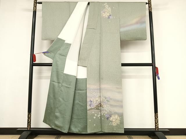 平和屋着物●久保田一竹 幻の辻が花 訪問着 絞り 暈し染め 阪急百貨店扱い 正絹 逸品 AAAZ3029np