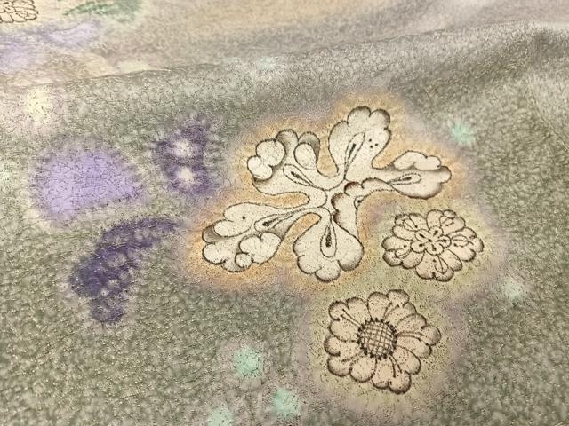 平和屋着物●久保田一竹 幻の辻が花 訪問着 絞り 暈し染め 阪急百貨店扱い 正絹 逸品 AAAZ3029np
