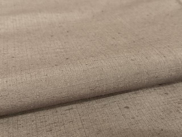 平和屋着物●結城紬 色無地 鳩羽色 証紙付き 正絹 逸品 AAAZ3034np