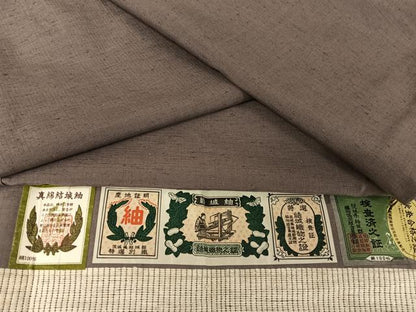 平和屋着物●結城紬 色無地 鳩羽色 証紙付き 正絹 逸品 AAAZ3034np