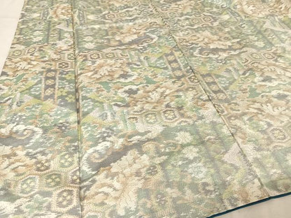 平和屋着物●本場大島紬 白大島 緯総絣 草花文 正絹 逸品 AAAZ3081np