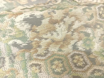 平和屋着物●本場大島紬 白大島 緯総絣 草花文 正絹 逸品 AAAZ3081np