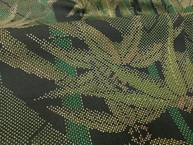 平和屋着物●本場大島紬 一元絣 笹竹文 黒地 正絹 逸品 AAAZ3086np