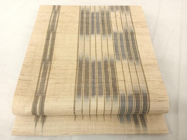 平和屋着物＊夏物　沖縄県無形文化財指定 本場八重山上布　九寸開き名古屋帯　間道　麻　逸品　未使用　AAAZ3094np