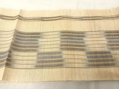 平和屋着物＊夏物　沖縄県無形文化財指定 本場八重山上布　九寸開き名古屋帯　間道　麻　逸品　未使用　AAAZ3094np