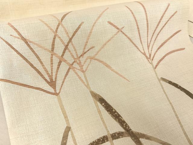 平和屋着物＊夏物　古代越後上布　九寸名古屋帯　作家物　草木文　逸品　AAAZ3095np